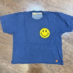 Aviator Nation Boyfriend Tee, Never Stop Chasing Rainbows on back